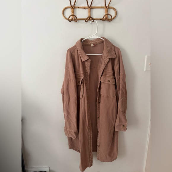 Pilcro Tops - Anthropologie PILCRO pink corduroy shacket XL